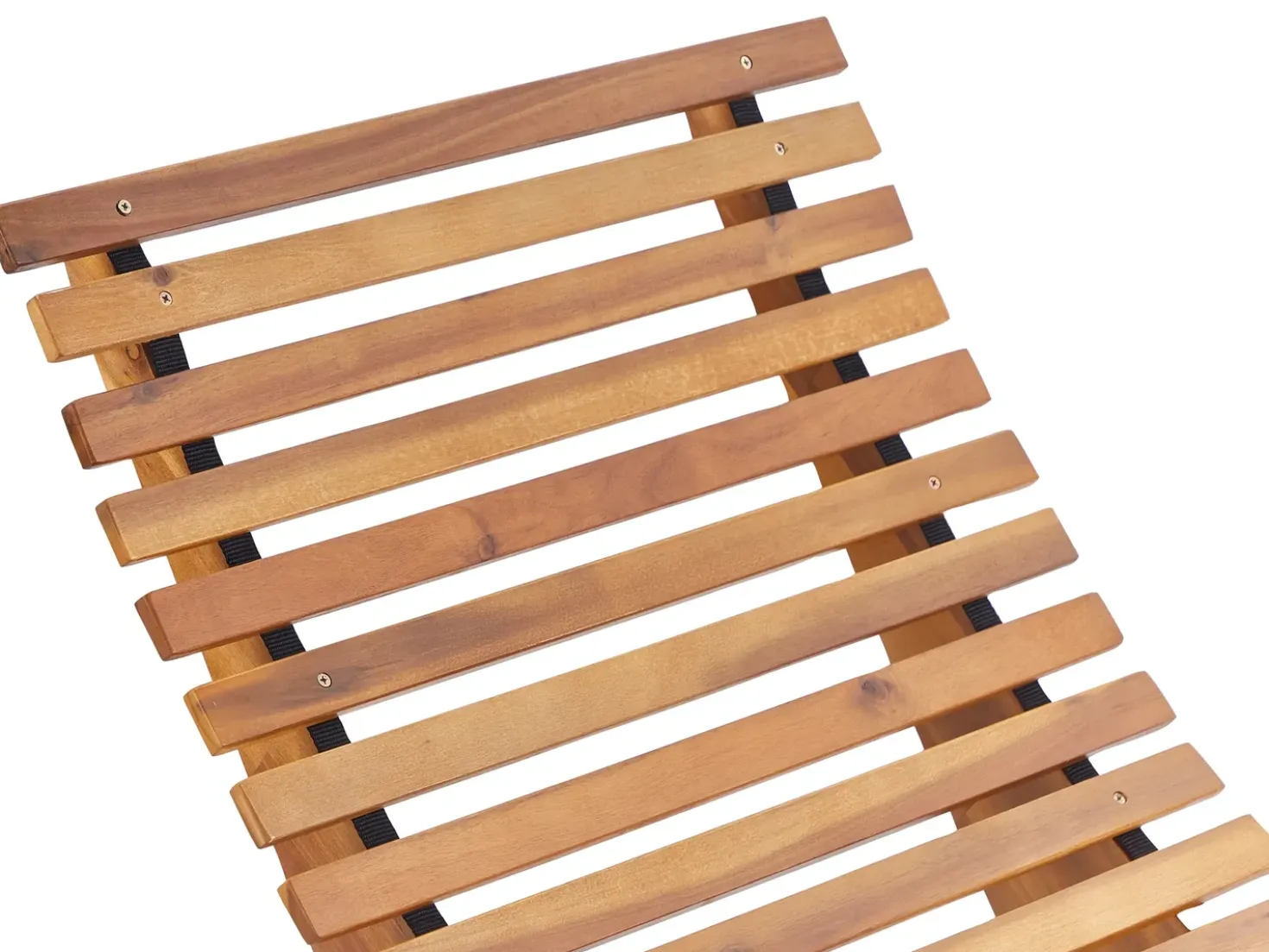 Lettino Prendisole con Cuscino BRESCIA PREMIUM Legno d'acacia Beige chiaro