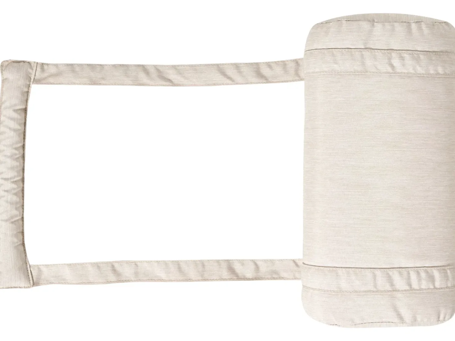 Lettino Prendisole con Cuscino BRESCIA PREMIUM Legno d'acacia Beige chiaro