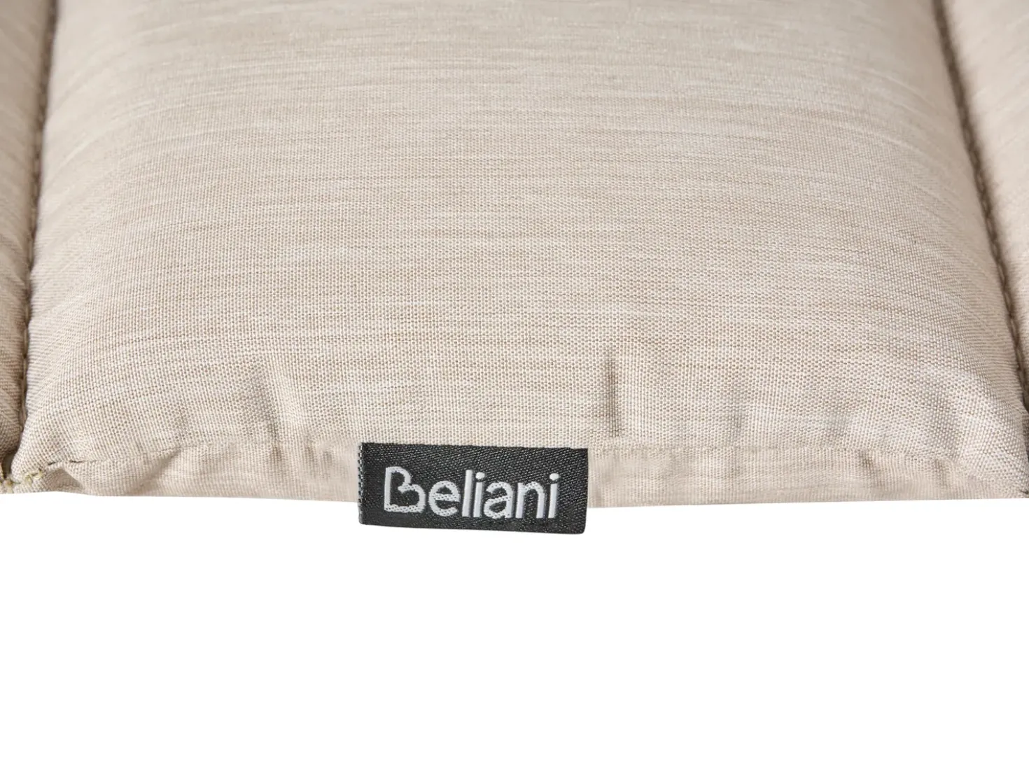 Lettino Prendisole con Cuscino BRESCIA PREMIUM Legno d'acacia Beige chiaro