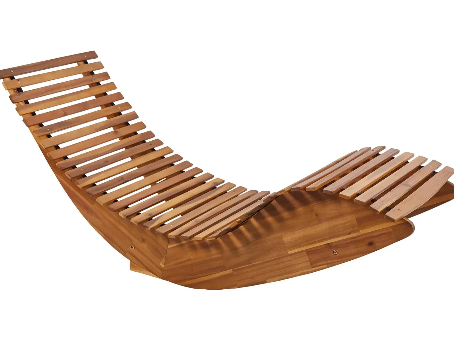 Lettino Prendisole con Cuscino BRESCIA PREMIUM Legno d'acacia Blu