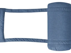 Lettino Prendisole con Cuscino BRESCIA PREMIUM Legno d'acacia Blu