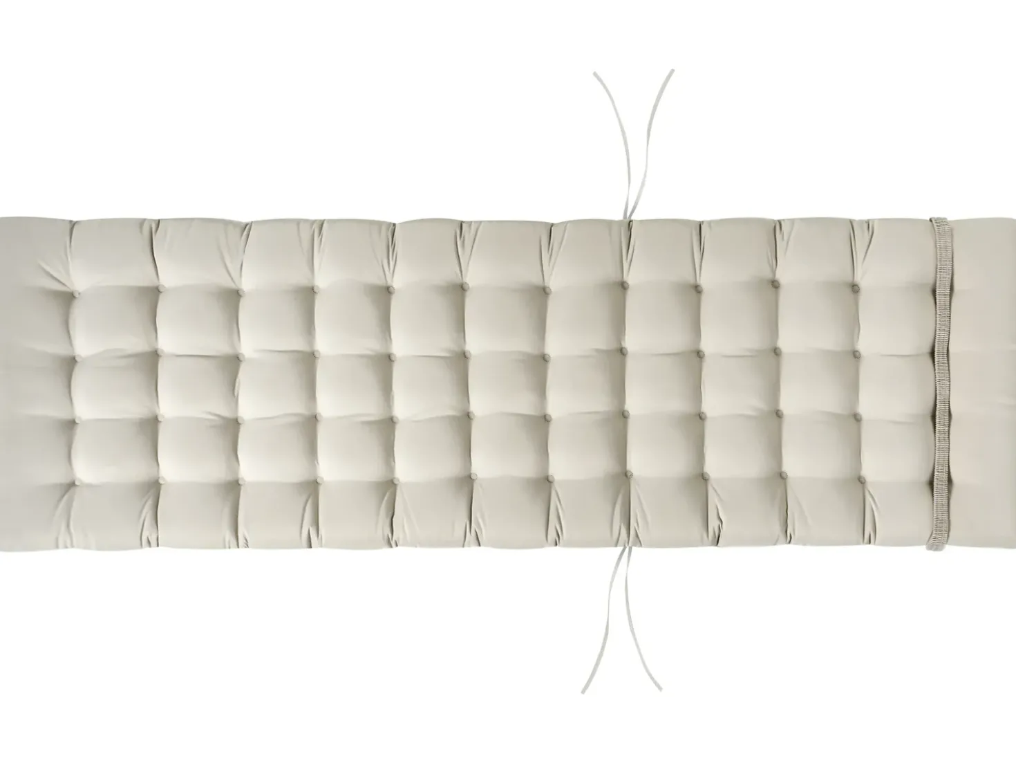 Lettino Prendisole con Cuscino CESANA PREMIUM Legno d'acacia Tortora
