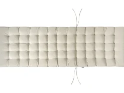 Lettino Prendisole con Cuscino CESANA PREMIUM Legno d'acacia Tortora