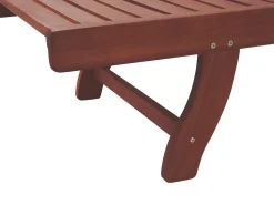 Lettino Prendisole con Cuscino TOSCANA PREMIUM Legno d'acacia Blu