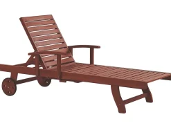 Lettino Prendisole con Cuscino TOSCANA PREMIUM Legno d'acacia Blu