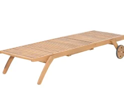 Lettino Prendisole con Cuscino CESANA PREMIUM Legno d'acacia Rosso