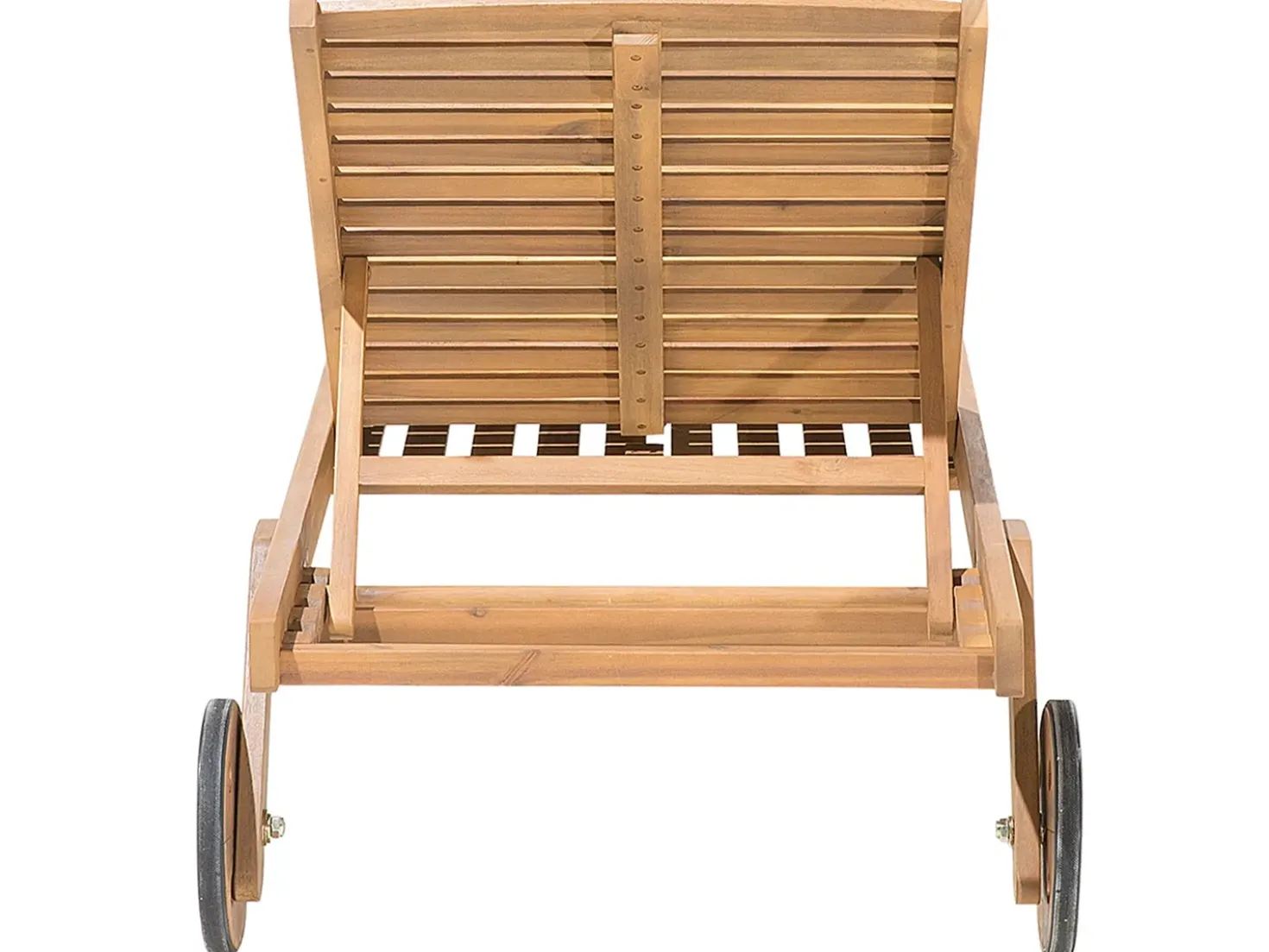 Lettino Prendisole con Cuscino CESANA PREMIUM Legno d'acacia Rosso