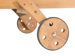 Lettino Prendisole con Cuscino CESANA PREMIUM Legno d'acacia Rosso