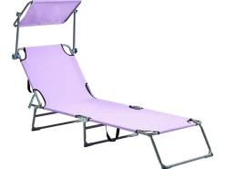 Lettino Prendisole FOLIGNO Metallo Viola