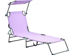 Lettino Prendisole FOLIGNO Metallo Viola