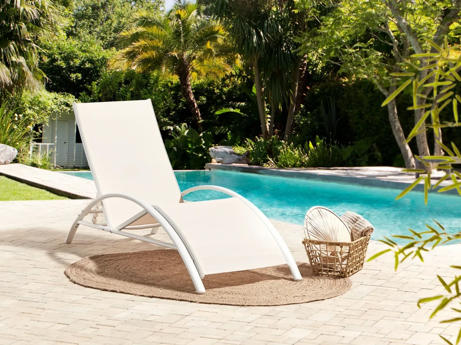 Lettino Prendisole GAETA Metallo Beige