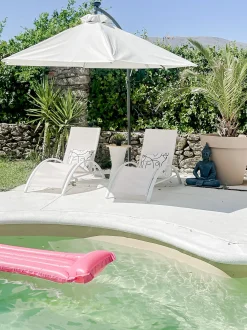 Lettino Prendisole GAETA Metallo Beige