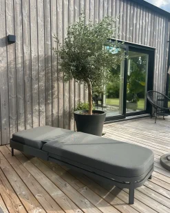 Lettino Prendisole NETTUNO Metallo Grigio grafite