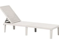 Lettino Prendisole OSSIMO Materiale sintetico Grigio chiaro