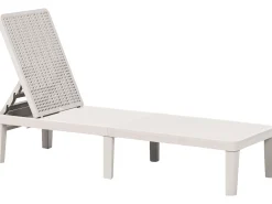 Lettino Prendisole OSSIMO Materiale sintetico Grigio chiaro