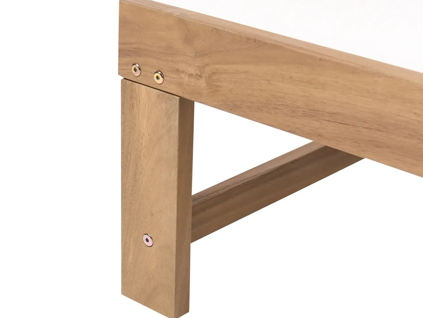 Lettino Prendisole PEDESINA Legno d'acacia Beige