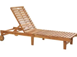 Lettino Prendisole PIETRALUNGA Legno d'acacia Marrone