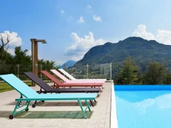 Lettino Prendisole PORTOFINO Metallo Bianco