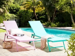 Lettino Prendisole PORTOFINO Metallo Rosa