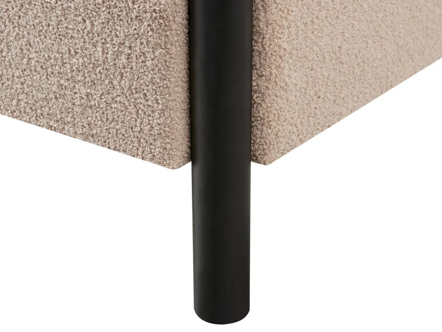 Letto a baldacchino Bouclé DANNEMOIS 180 x 200 cm Tortora