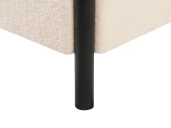 Letto a baldacchino Bouclé DANNEMOIS 180 x 200 cm Beige