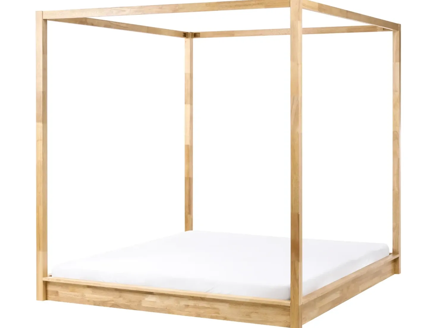 Letto a baldacchino Legno HERLIERE 180 x 200 cm Marrone chiaro