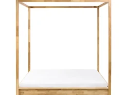 Letto a baldacchino Legno HERLIERE 180 x 200 cm Marrone chiaro