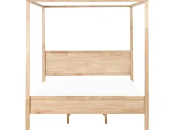 Letto a baldacchino Legno HAUTERIVES 180 x 200 cm Marrone chiaro