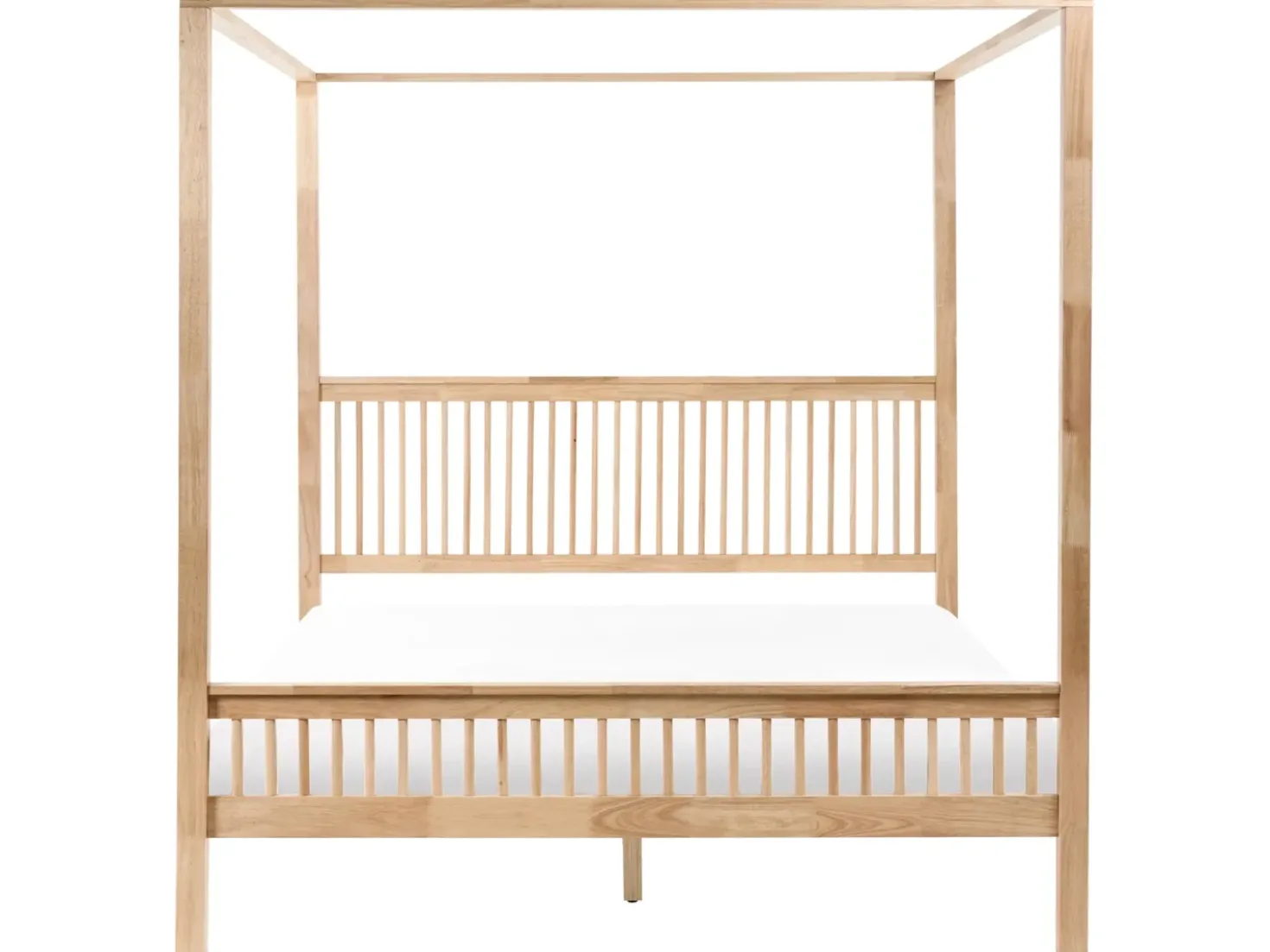 Letto a baldacchino Legno HARFLEUR 180 x 200 cm Marrone chiaro