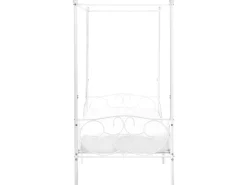 Letto a baldacchino Metallo SORMERY 90 x 200 cm Bianco