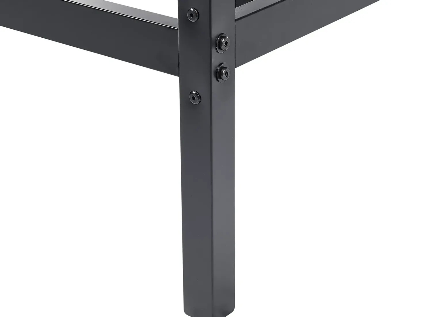 Letto a baldacchino Metallo LESTARDS 180 x 200 cm Nero