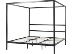 Letto a baldacchino Metallo LESTARDS 180 x 200 cm Nero
