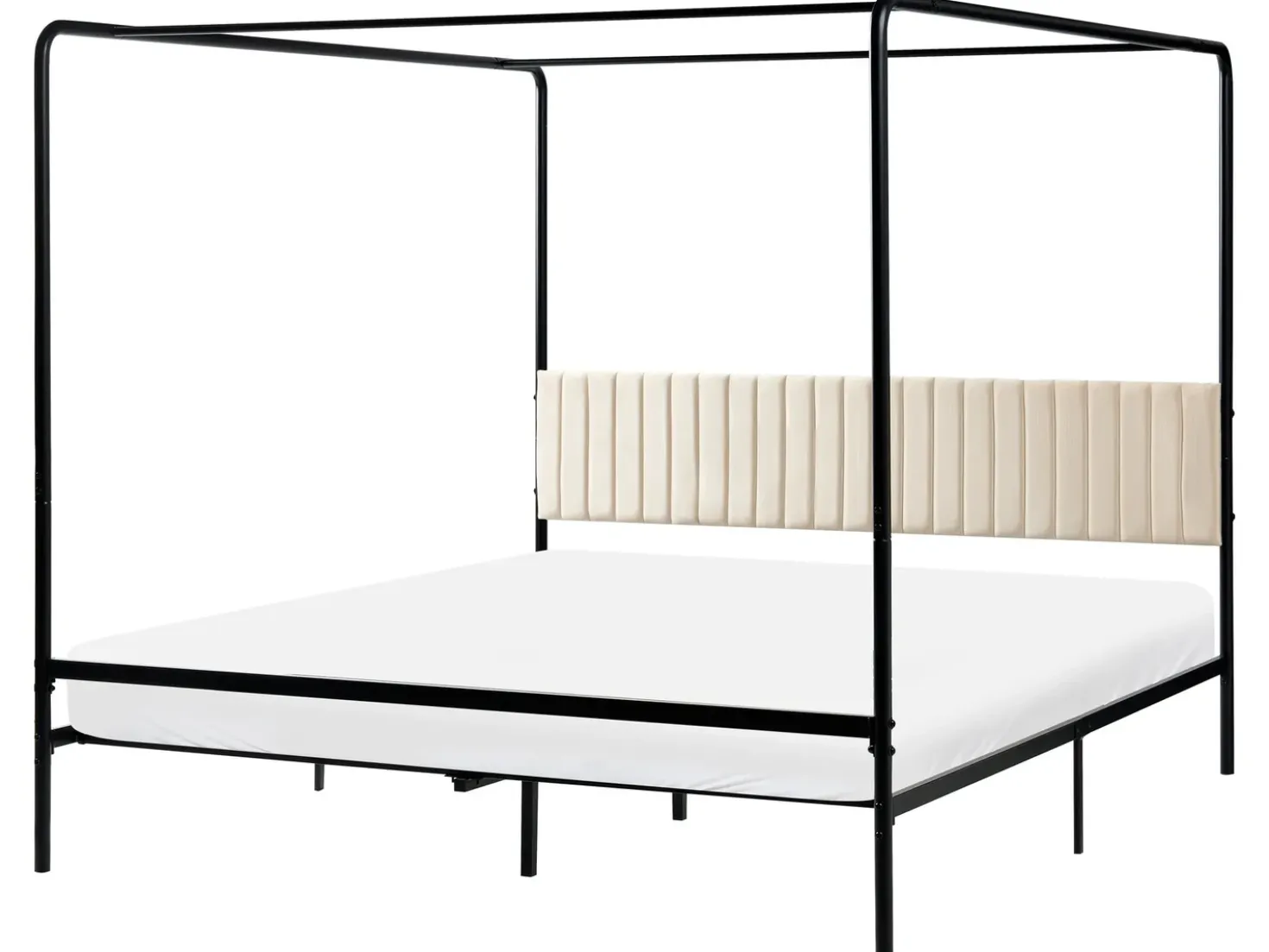 Letto a baldacchino Metallo MIRABEAU 180 x 200 cm Nero