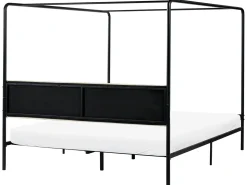 Letto a baldacchino Metallo MIRABEAU 180 x 200 cm Nero