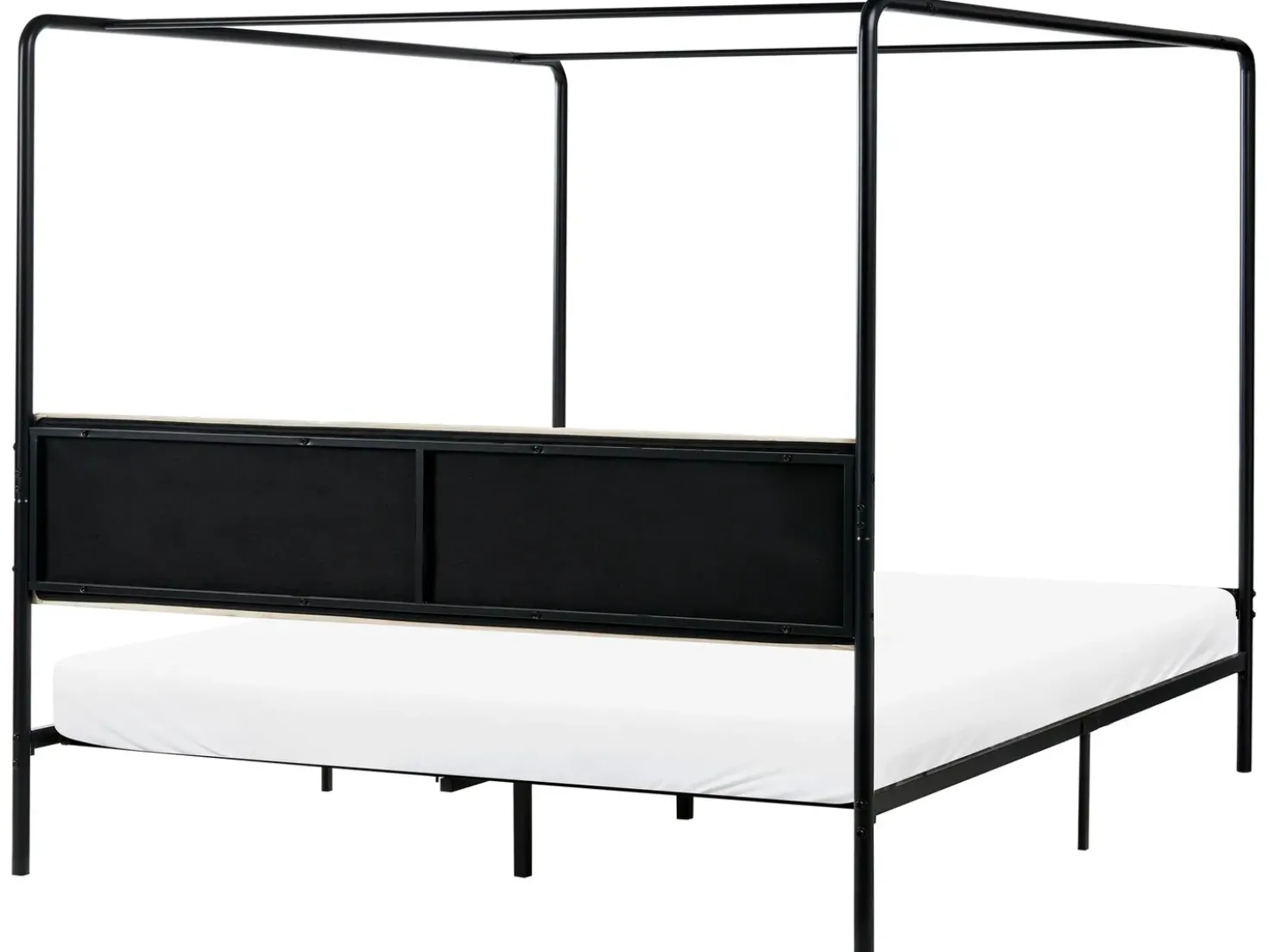 Letto a baldacchino Metallo MIRABEAU 180 x 200 cm Nero