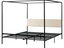 Letto a baldacchino Metallo MIRABEAU 180 x 200 cm Nero
