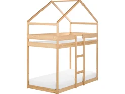 Letto a castello Casa Legno di pino LABATUT 90 x 200 cm Marrone chiaro