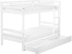 Letto a castello con cassetti Legno di pino REGAT 90 x 200 cm Bianco