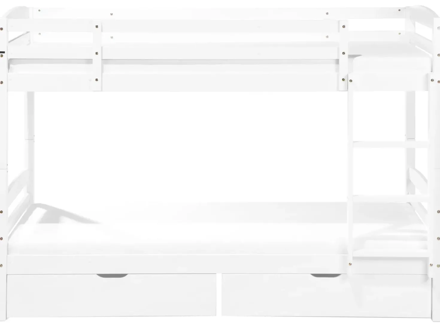 Letto a castello con cassetti Legno di pino REGAT 90 x 200 cm Bianco