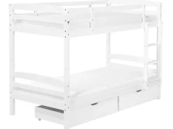 Letto a castello con cassetti Legno di pino REGAT 90 x 200 cm Bianco