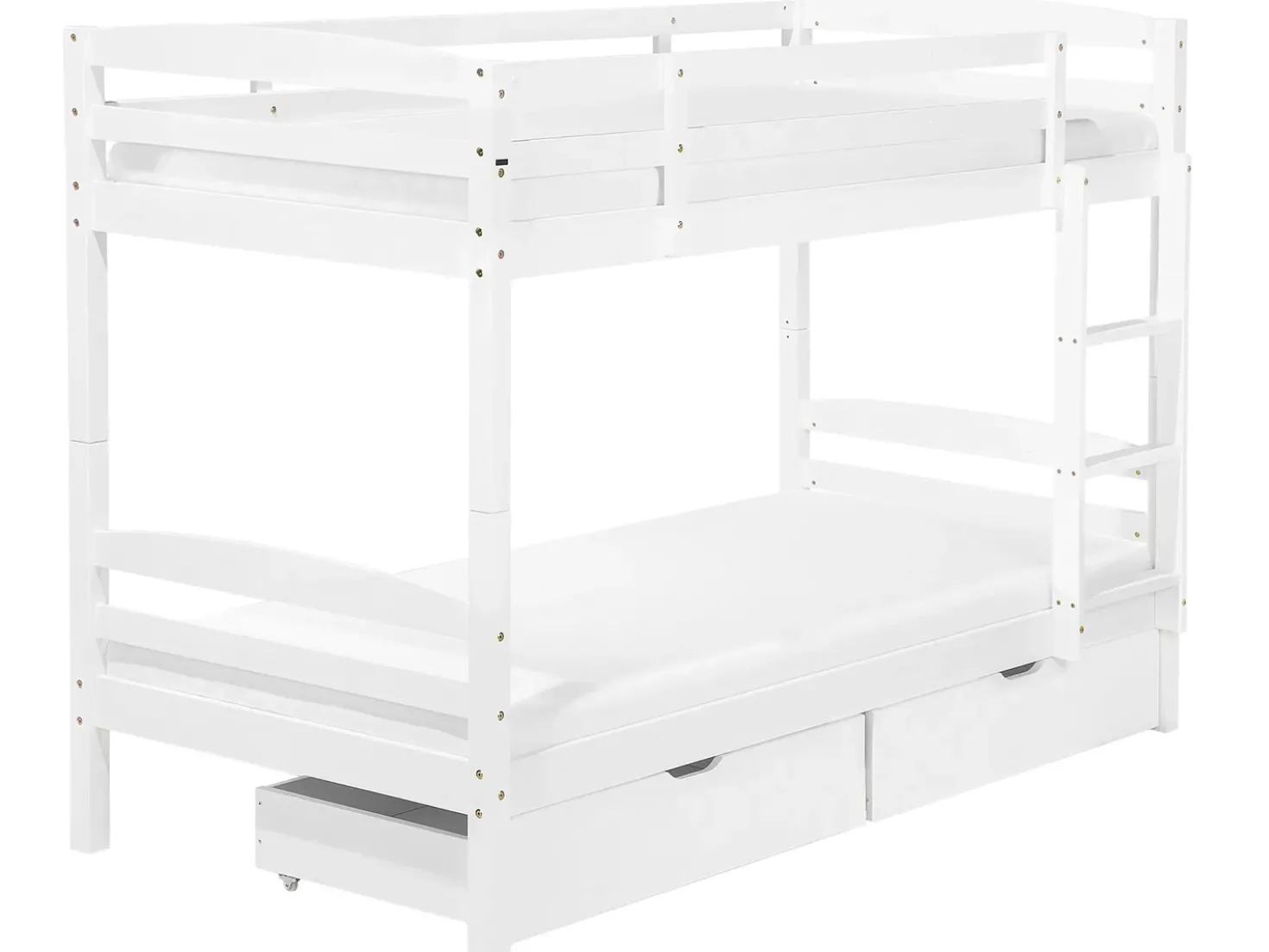 Letto a castello con cassetti Legno di pino REGAT 90 x 200 cm Bianco