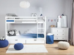 Letto a castello con cassetti Legno di pino REGAT 90 x 200 cm Bianco