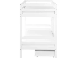 Letto a castello con cassetti Legno di pino REGAT 90 x 200 cm Bianco