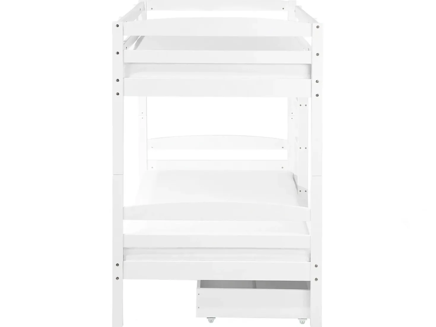 Letto a castello con cassetti Legno di pino REGAT 90 x 200 cm Bianco