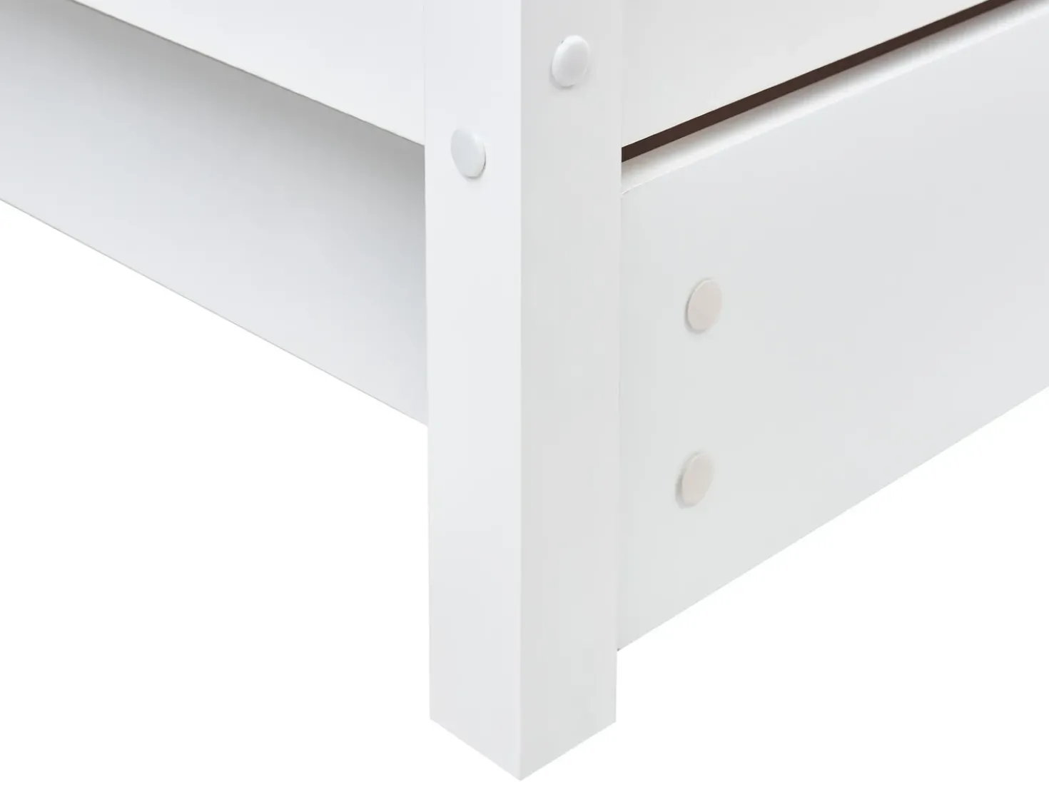 Letto a castello con cassetti Casa Legno di pino GIRGOLS 90 x 200 cm con contenitore Bianco