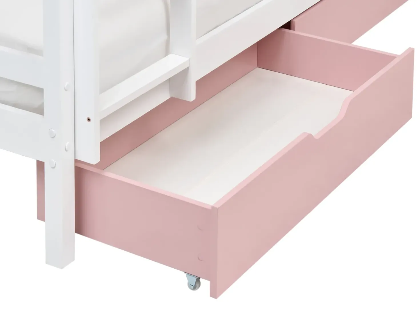 Letto a castello con cassetti Casa Legno di pino TERNAS 90 x 200 cm Rosa