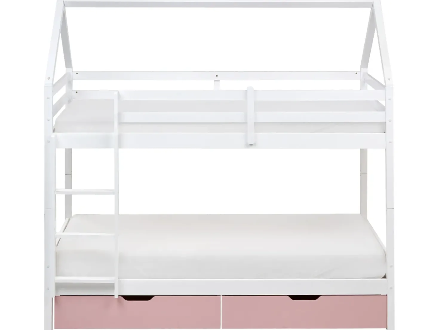 Letto a castello con cassetti Casa Legno di pino TERNAS 90 x 200 cm Rosa