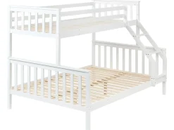 Letto a castello Legno di pino BIERNE 90/140 x 200 cm Bianco