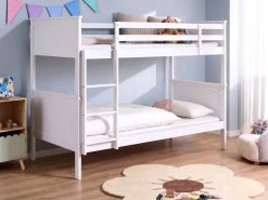 Letto a castello Legno di pino ALBON 90 x 200 cm Bianco