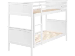 Letto a castello Legno di pino ALBON 90 x 200 cm Bianco